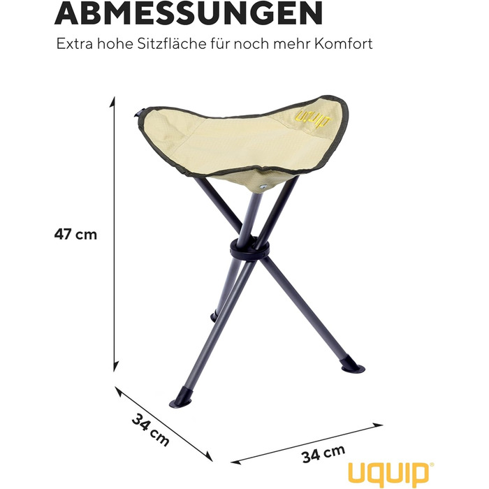 Складаний туристичний стільчик Uquip Darcy Boulder: міцний, для кемпінгу, відпочинку, подорожей, вантажопідйомність 100 кг