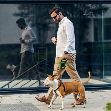 Висувна поводок для собак 8м, високоякісний, до 50кг, для малих, середніх та великих порід (сірий)