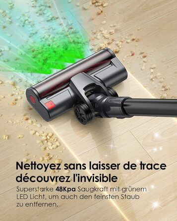 Бездротовий пилосос Linkifly A11: потужний акумуляторний пилосос, 600 Вт, 48 кПа, 60 хв роботи, технологія Anti-Tangle, для твердих підлог, килимів та плитки