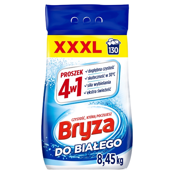 Пральний порошок для білого BRYZA 4в1 XXXL, 8,45 кг (на 130 прань)