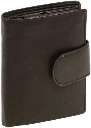 LEAS Women's and Men's Exchange with Outer Strap in Portrait Format, Genuine Leather, Black Special Edition