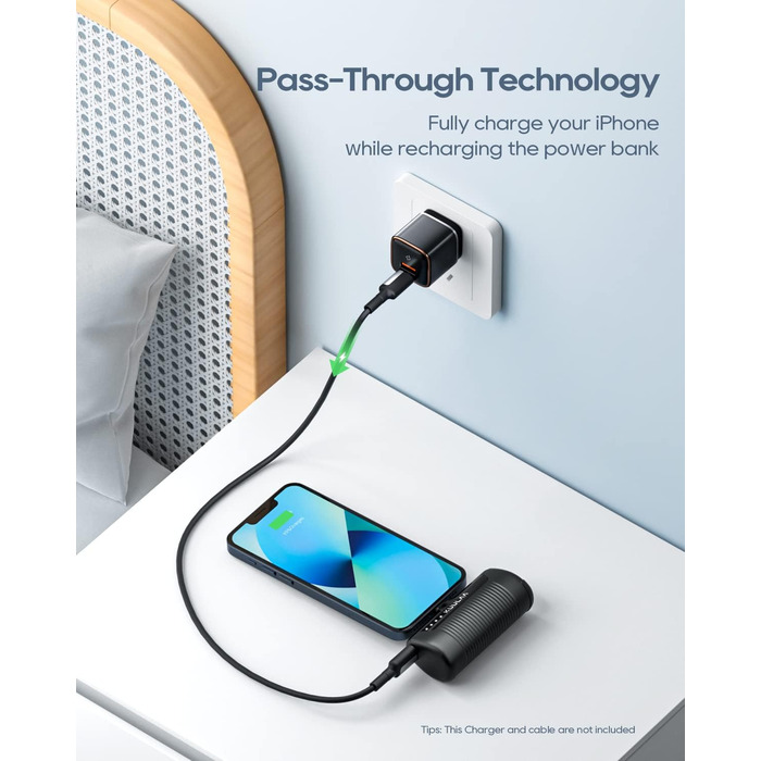 Портативний зарядний Power Bank на 4500mAh з PD для iPhone (Graphitschwarz)