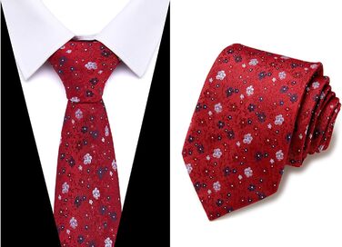 Чоловічий набір краваток (6 шт.) Jacquard: блакитні в смужку, з павлином, золотом та червоною квіткою