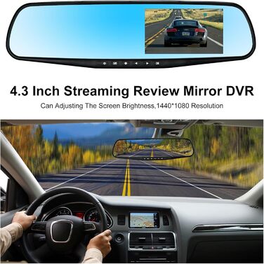 Відеореєстратор Podazz Dashcam Auto - камера для автомобіля з 3-дюймовим IPS екраном FHD 1080P, 170° кутом огляду, нічним баченням, G-сенсором, циклічною записом та детекцією руху, паркувальний режим (блакитний)