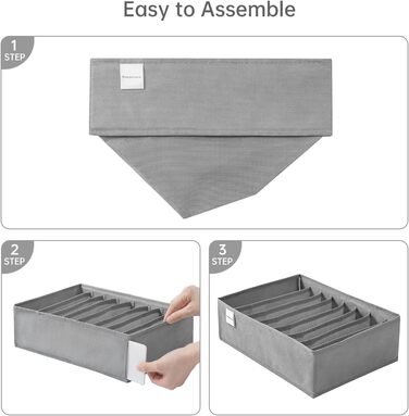 Coorganisers 4-Pack T-Shirt Drawer Organizers for Clothes, 8 Compartments, Storage Box, Closet, Clothing, Organizer, Leggings, Silk Scarves