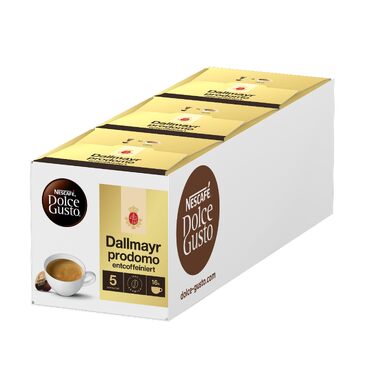 Кавові капсули NESCAFÉ Dolce Gusto Dallmayr Prodomo без кофеїну, 48 капсул (3 упаковки по 16 шт), 128 г