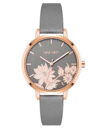 Жіночий кварцовий годинник Nine West на ремінці, сірий