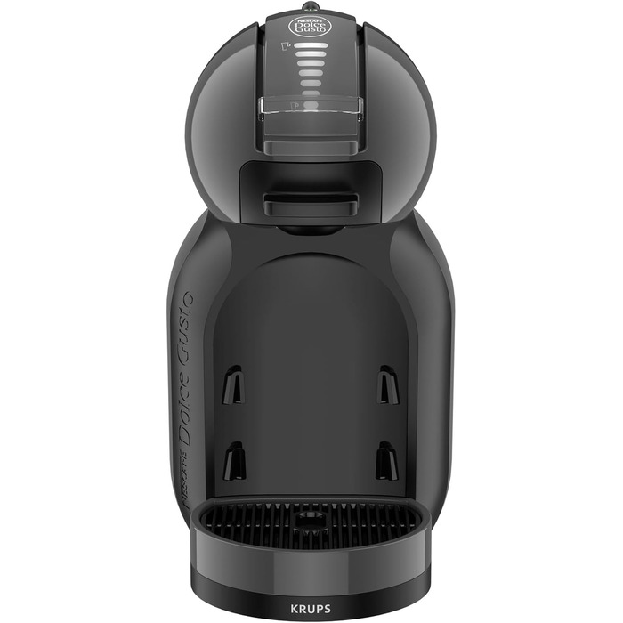 Кавомашина NESCAFÉ Dolce Gusto Mini Me від Krups, чорна/антрацитова, KP1238. Автоматична капсульна кавомашина з 15 Bar тиском, об'єм резервуару 0,8 л, режим Eco. Приготування гарячих та холодних напоїв.