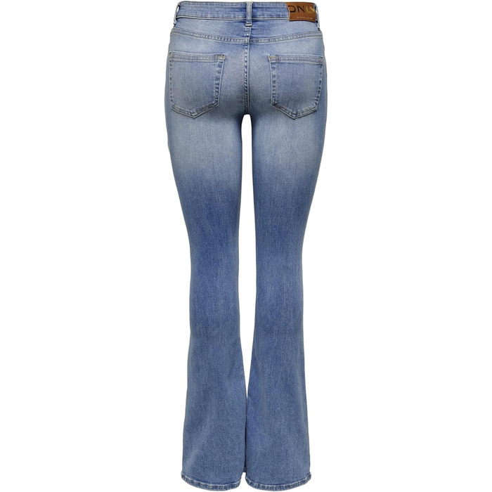 Джинси жіночі кльош ONLBLUSH середньої посадки, світло-блакитний денім, розмір L/32L