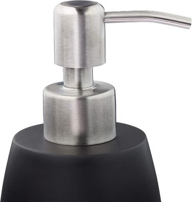 Дозатор мила Relaxdays 300 мл, наповнюваний, для ванної/кухні, з нержавіючої сталі, полірезин, чорний