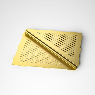 Полиця для душу Eck Duschregal з нержавіючої сталі 304, полиця для ванної кімнати з сітчастою конструкцією для плитки, вбудована полиця для ремонту ванної кімнати (щітка, 254 мм - 2 шт) (254 мм-2, золотий)