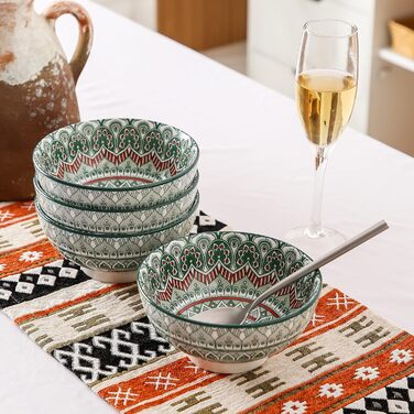 Сервіз столовий порцеляновий Vancasso MANDALA 16 предметів, комбінований, ручної роботи, для 4 осіб, богемський стиль