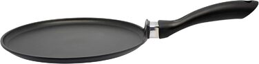 ELO Crepe Pan, 28 cm, ALUCAST - Frying pan made of energy-saving cast aluminum with non-stick coating, suitable for ceramic, gas, electric, and induction cooktops - dishwasher safe, Color: Black (28 cm NEW, Crepe Pan)