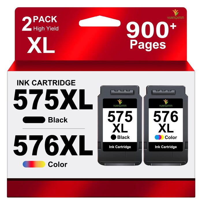 Комплект картриджів PG-575XL та CL-576XL для принтерів Canon (чорний та кольоровий), сумісні