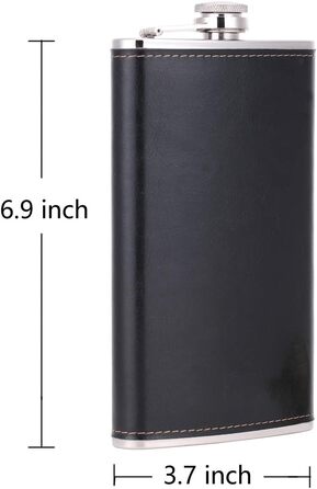 Фляга з імітацією крокодилячої шкіри, нержавіюча сталь, 510 мл, для віскі та лікеру, обгорнута в PU-шкіру, TANEAXON