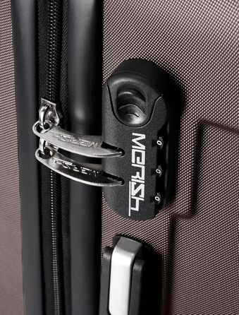 Валіза MERISH 3шт. з жорсткою оболонкою, коліщата-двоколіща, 9 кольорів (коричневий, XL)