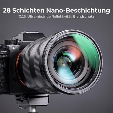 Фільтр UV K&F Concept Nano X-Serie 58mm Schott-Glas, 28 шарів MC, Super Slim, захист від ультрафіолету