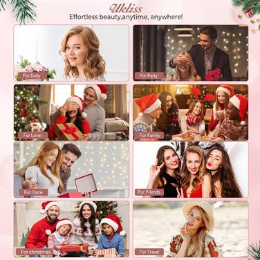 UKLISS Hairstyler 6 в 1: професійний стайлер для волосся з насадкою-фен, керлер, щітка для укладки, фен-щітка, фен, випрямляч | для локонів, об'єму, випрямлення та сушіння (перламутровий) (елегантний чорний)