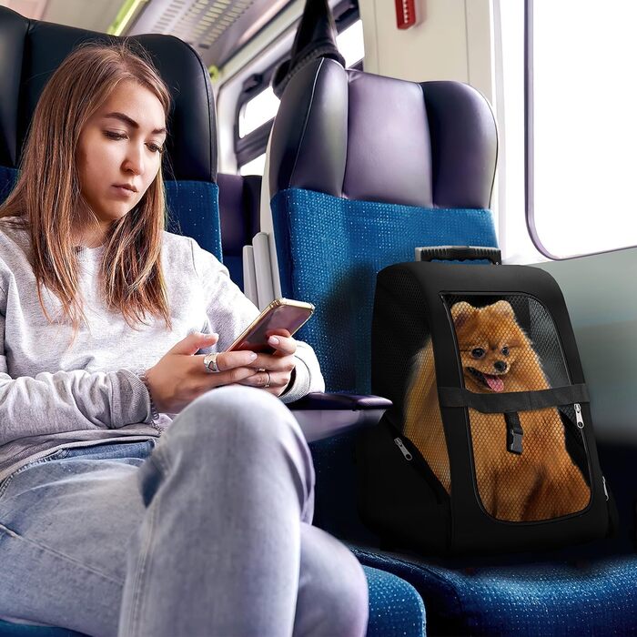 Тролей для собак та котів All Pets United, переносна сумка-транспортування, чорний