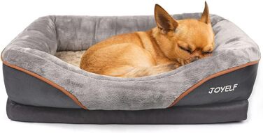 JOYELF XLarge Memory Foam Dog Bed Orthopedic Dog Bed & Sofa with Removable Washable Cover and Squeaky Toy as a Gift (L 68 x W 50 x H 15 cm)
