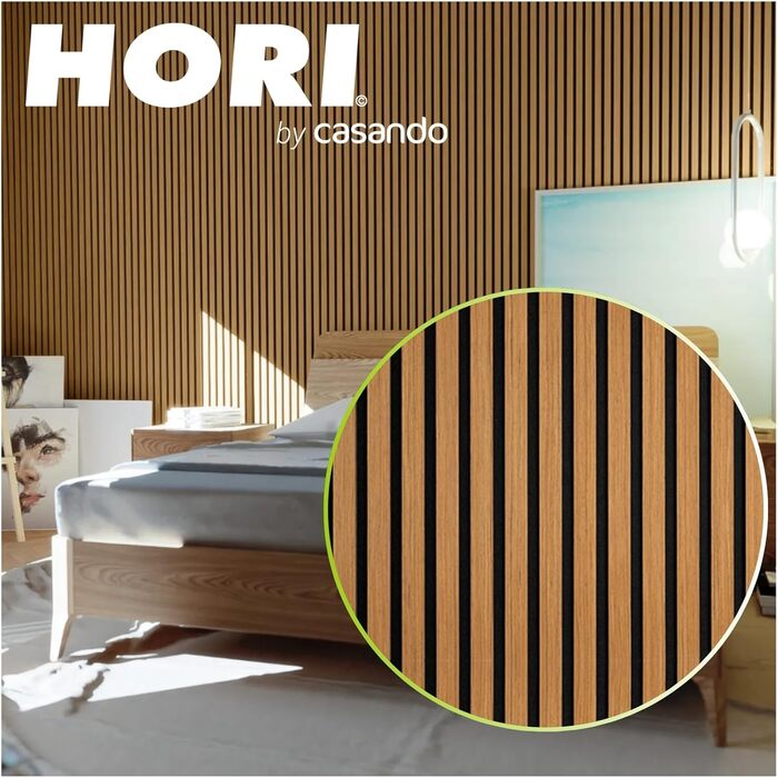 Акустичні стінові панелі HORI з ефектом дерева, звукопоглинаюча облицювання для шумоізоляції та декору стін, 120x60x2,1 см, колір 3D Тик