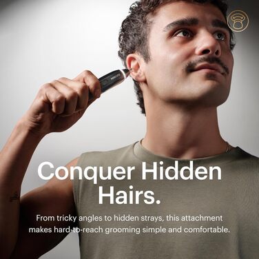Електричний триммер для носа, вух та брів MANSCAPED® Weed Whacker® 3.0 PRO – SkinSafe® система, LED, акумулятор, для подорожей, насадка для брів