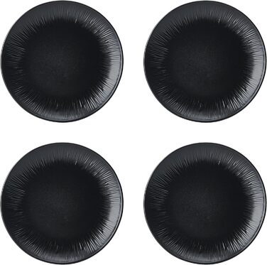 Набір посуду Mikasa Jardin Midnight (12 предметів) для 4 осіб: тарілки, супові тарілки, миски, зелений колір, подарункова коробка, придатний для миття в посудомийній машині