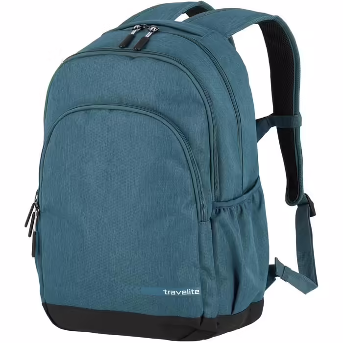 Travelite Carry-on Backpack with Padded Laptop Compartment, 15.6-inch Laptop Backpack, KICK OFF, Daypack for Travel and Sports, 45 cm, 22 Liters (Petrol)