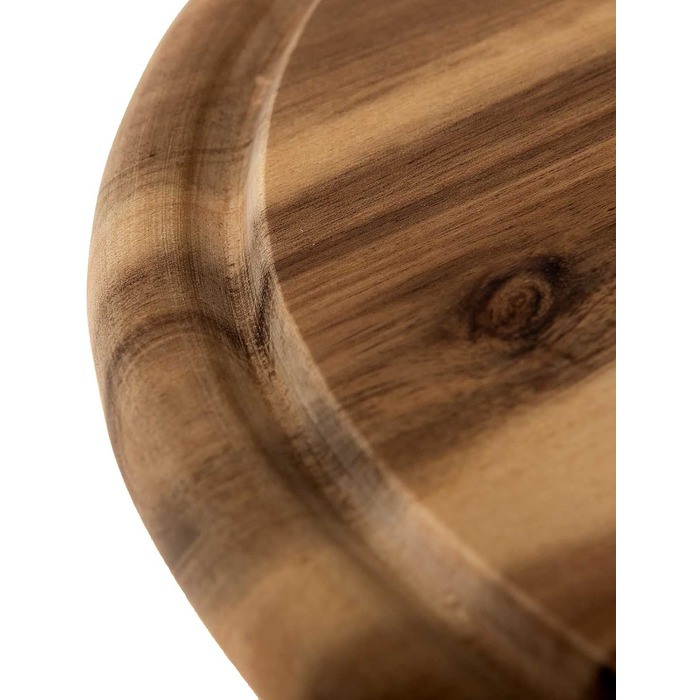 Fleischteller Akazie 4 x Wooden Plates Snack Plates Bread Plates Cutting Boards Ø 30 cm