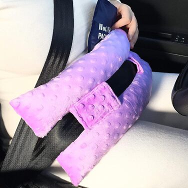 Hysterectomy Pillow, Abdominal Pillow, Post-Surgery, with Pocket, Comfort for Ice/Heat Packs, Tummy Tuck, Abdominal Incision, Recovery, Seatbelt, Gifts, Women, Patients (Lavender)