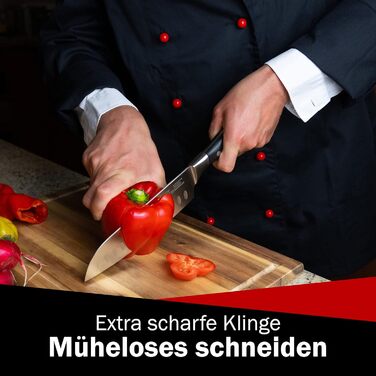 Набір кухонних ножів DarBene Santoku P-Series (C-2) - 18 см, професійний, з нержавіючої сталі, ергономічна ручка, для дому та ресторанів