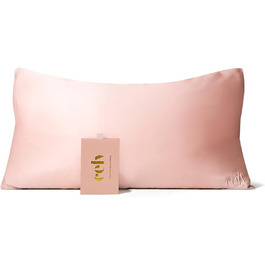 célv Luxury Silk Pillowcase/Pillow Cover with Hidden Zipper/100% Mulberry Silk Pillow Cover / 1 Piece / 22 Momme/Gift Packaging REUSABLE (40 x 80 cm, Rose Gold) 40 x 80 cm Rose Gold
