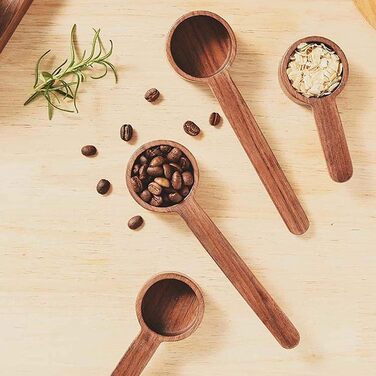 FBHappiness Walnut Wood Scoop, Measuring Spoon, Shovel, Coffee Beans, Bar, Kitchen, Home Baking Tool, Measuring Cup, Kitchen Measuring Tools (Color: short) (short)