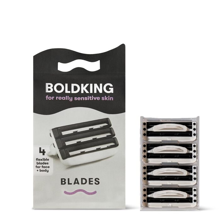 Смінні леза для гоління Boldking Sensitiv, 8 шт. — набір лез для чоловіків з чутливою шкірою, екологічні та переробні, білі