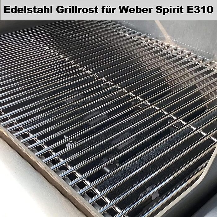 Решітка для гриля Weber Spirit 300 Series (7638), суцільна чавунна решітка, сумісна з E310, E320, E330, SP310, Genesis Silver B/C, замінна решітка для Weber II 300