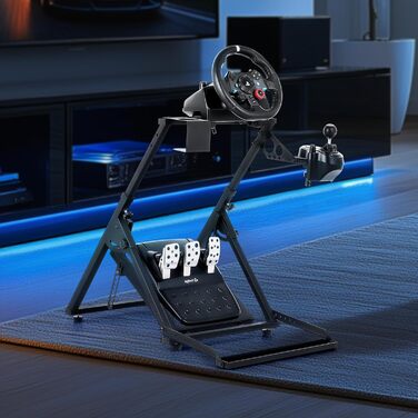 Стенд для керма CO-Z WS02-24: сумісний з Logitech G920/G27/G25/G29, Thrustmaster T80/T150/TX/F430, з кріпленням для перемикача передач, регульована висота, для гоночних симуляторів