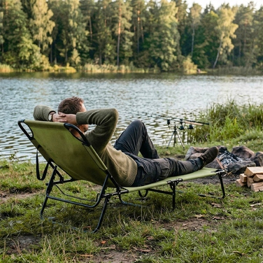 Розкладне ліжко NILS CAMP NC3026 Military з регульованою спинкою