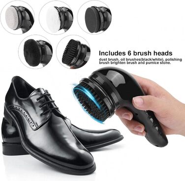 Electric Shoe Polishing Set, Electric Shoe Polisher, USB Rechargeable Electric Shoe Brush Portable Multifunctional Leather Shoe Polisher for Leather Shoes, Leather Handbag, Leather Sofa