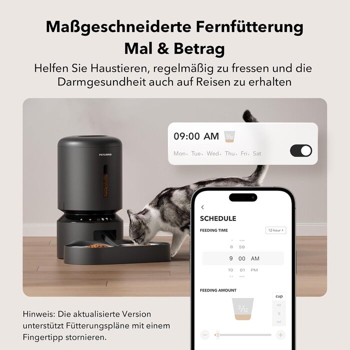 Автоматичний дозатор корму для котів та собак PETLIBRO 5L з Wi-Fi, сенсором низького рівня корму та керуванням через додаток