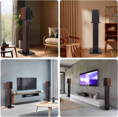 Підставки для акустики 90 см (35 дюймів) з дерева - міцні Hi-Fi підставки для домашнього кіно, універсальні підставки для настільних колонок, наповнювач піском (набір 2 шт.)