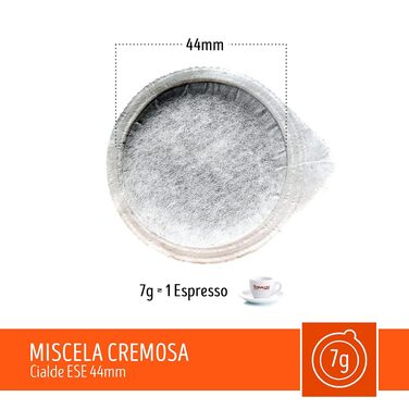 Кава в падах Caffè Toraldo Miscela Cremosa для кавомашин ESE 44, 7г, 150 шт