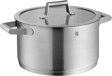 Набір каструль WMF Comfort Line Induktion 5-ти частинний з кришкою з термоскла, Cromargan нержавіюча сталь, з маркуванням, для індукційних плит, стійкий, без покриття