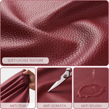 Сумка жіноча KALIDI шопер велика зі шкірозамінника (PU) з блискавкою, червона - для роботи, покупок, навчання