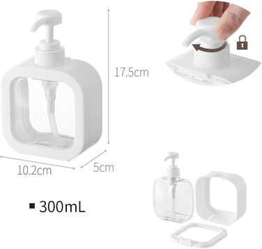 Набір дозаторів для мила та гелю для душу, 500 мл, чорний, 2 шт. | Дозатори для душу, шампуню, кухні