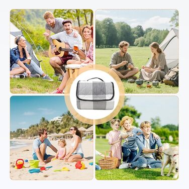 Плед для пікніка 200x200 см водонепроникний, великий, антипісовий, ізольований, м'який, миючий для пляжу, кемпінгу, парку