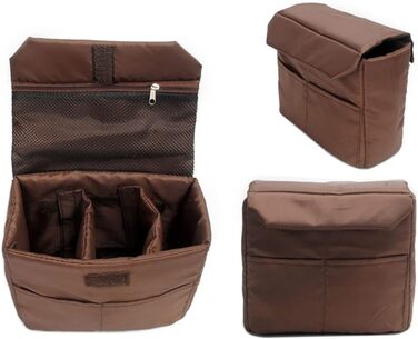 Сумка Neuleben для камери на плечі, вінтажний стиль, зелений/коричневий канвас