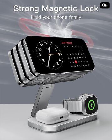 Бездротовий зарядний пристрій 3-в-1 MagSafe для iPhone, Apple Watch та AirPods Pro (Darkish)