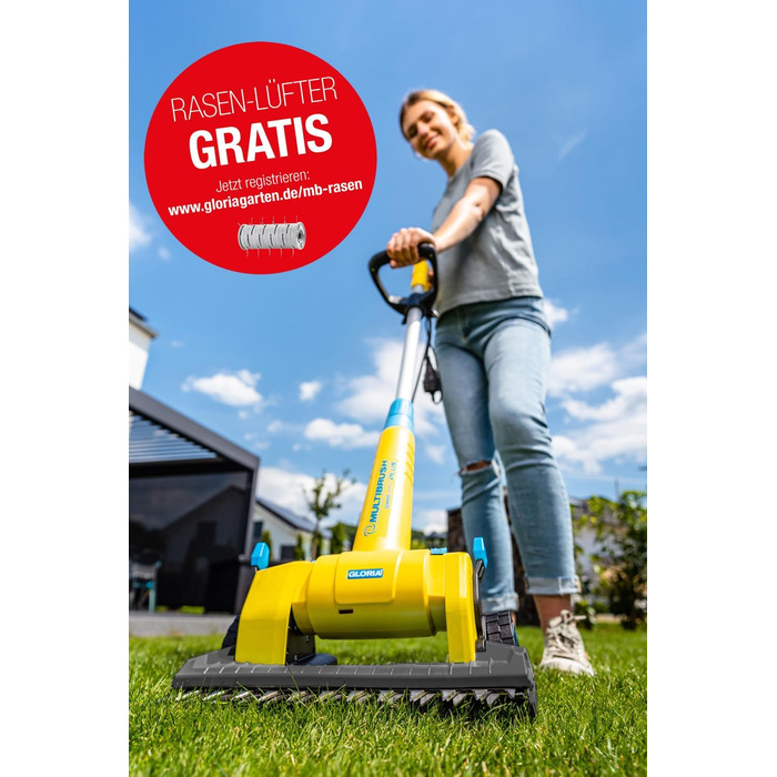 Насадка Gloria FineCut для тримера MultiBrush, для газонів і країв, ширина зрізу 36 см, жовта, аксесуар для газонокосарки та роботів