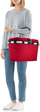Термосумка-кошик Reisenthel carrybag iso, червоний, ізотермічний, водовідштовхувальний, з кришкою для покупок