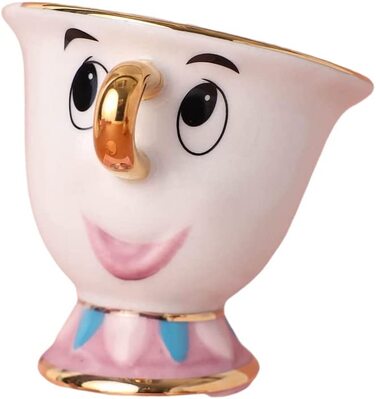 Taurus Beauty and the Best Teaservice Mrs Potts Teapot and Chip Mug Sculpture Ceramic Teaservice Figurine (Set of 4)
